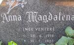 HOWARTH Anna Magdalena nee VENTER 1918-1985