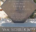 SCHALKWYK Andrew, van 1934-1975