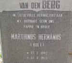 BERG Marthinus Hermanus, van den 1942-1975