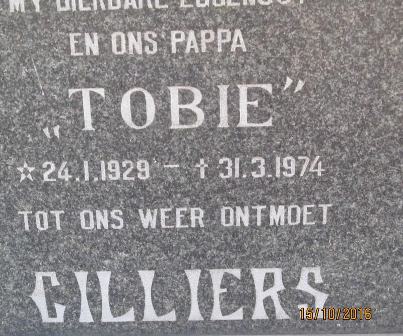 CILLIERS Tobie 1929-1974