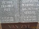 ZYL Petrus Erasmus, van 1926-2008 & Gertruida Petronella DU PREEZ 1931-2007