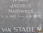 STADEN Jacobus Marthinus, van 1915-1970