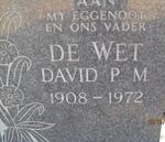 WET David P.M., de 1908-1972