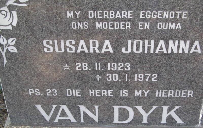 DYK Susara Johanna, van 1923-1972