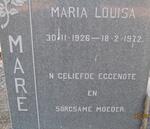 MARÉ Maria Louisa 1926-1972