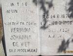 WET Hermina Johanna, de nee MOOLMAN 1876-1966