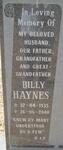 HAYNES Billy 1935-2000