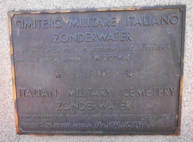 8. Italian Military Cemetery Zonderwater
