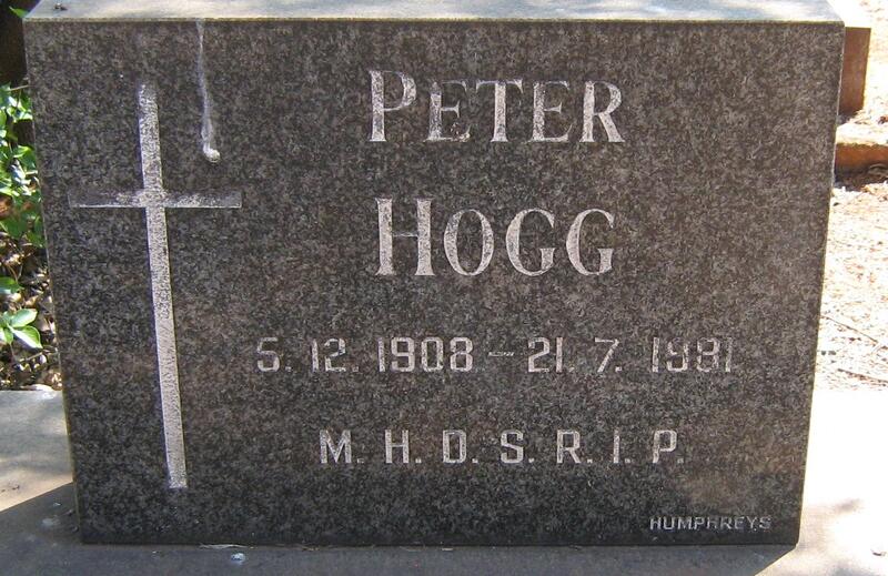 HOGG Peter 1908-1981