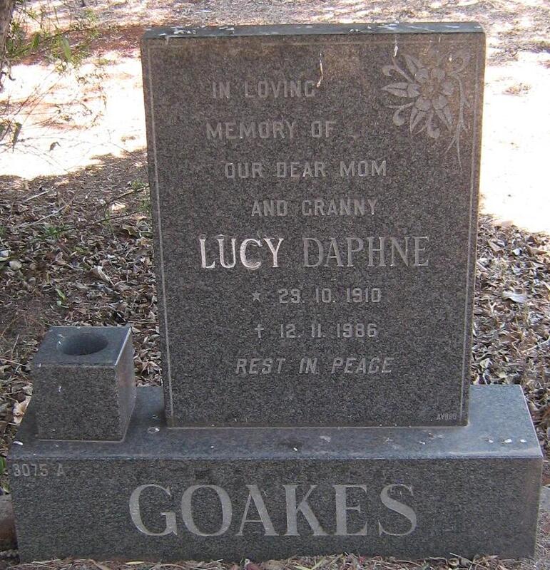 GOAKES Lucie Daphne 1910-1986