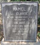 HAMEL Valarie nee CLAASE 1935-1971