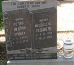 PIETERSE Pieter Hendrik Schalk 1904-1976 & Magdalena Elizabeth 1904-1965