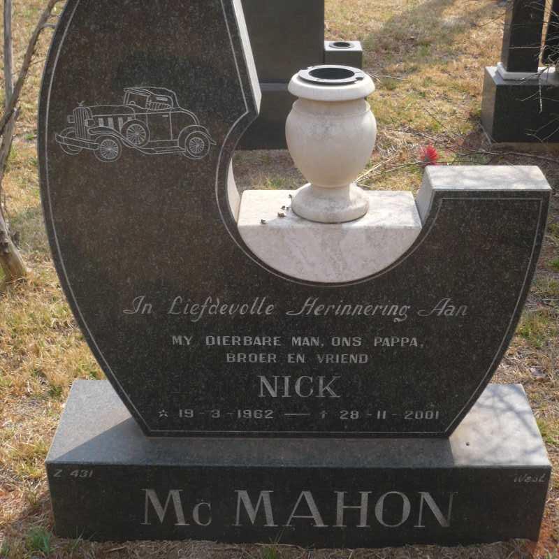 MCMAHON Nick 1962-2001