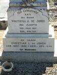 JONGH Christian L., de 1856-1938 & Woutrina A. ALBERTYN 1860-1919