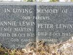 LEWIN Peter -1945 & Annie MARTIN -1933