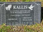 KALLIS Henry Walter 1937-2003 & Mercia 1935-1984