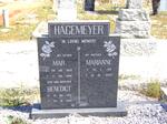 HAGEMEYER Mar 1909-1986 & Marianne 1915-2000 :: HAGEMEYER Benedict 1951-1999