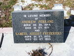 FREDERICKS Sameul August 1933-1993 :: PERRANG Andrew 1944-1971
