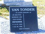 TONDER Hendrik, van 1935-1996