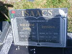 ISAACS William John 1921-2007 & Rosina 1924-1997