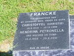 FRANCKE Christoffel 1915-1999 & Hendrina Petronella 1924-2001