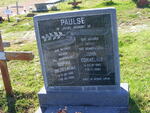 PAULSE John Cornelius 1945-2002 & Sophia Wilhelmina 1946-2002