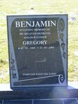 BENJAMIN Gregory 1969-2004