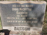 BASSON Anna Magritha nee BEKKER 1874-1954