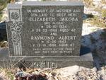 REID Elizabeth Jacoba nee OLIVER 1924-1966 :: REID Raymond Albert 1943-1990 &