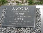 JACOBS Henry 1928-1986 & Joyce 1936-2007