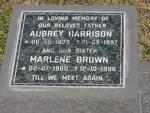 HARRISON Aubrey 1935-1997 :: BROWN Marlene 1960-1996