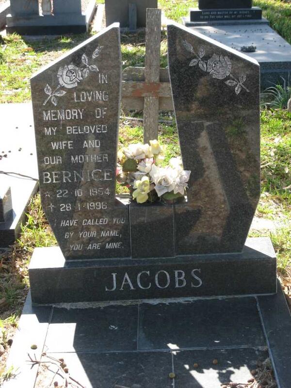 JACOBS Bernice 1954-1996
