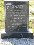 ISAACS Abraham 1928-2003 & Johanna 1928-1997