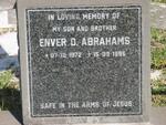 ABRAHAMS Enver D. 1972-1996