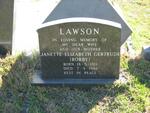 LAWSON Janette Elizabeth Gertrude 1911-1981