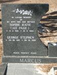 MARCUS George Stephen 1918-1999 & Sophie Katie PAGE 1918-1985