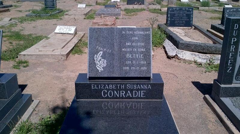 CONRADIE Elizabeth Susanna 1918-1991