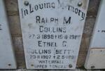 COLLINS Ralph M. 1898-1985 & Ethel C. 1907-1995