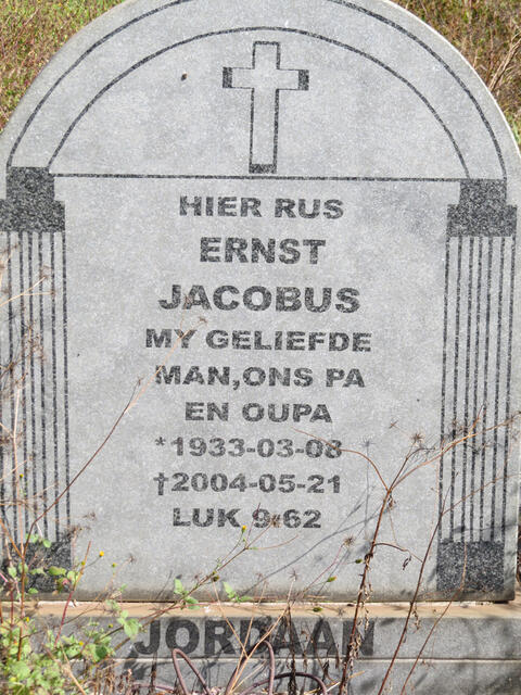 JORDAAN Ernst Jacobus 1933-2004