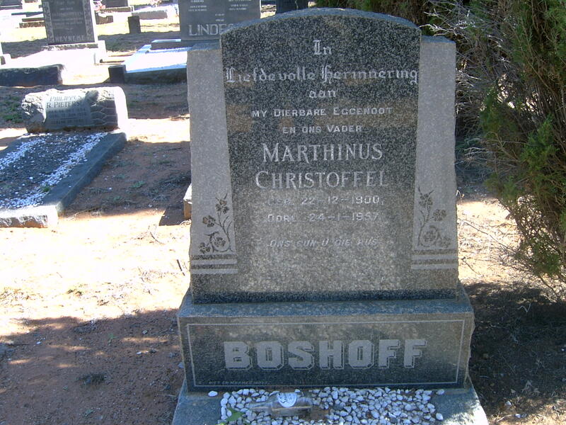 BOSHOFF Marthinus Christoffel 1900-1957