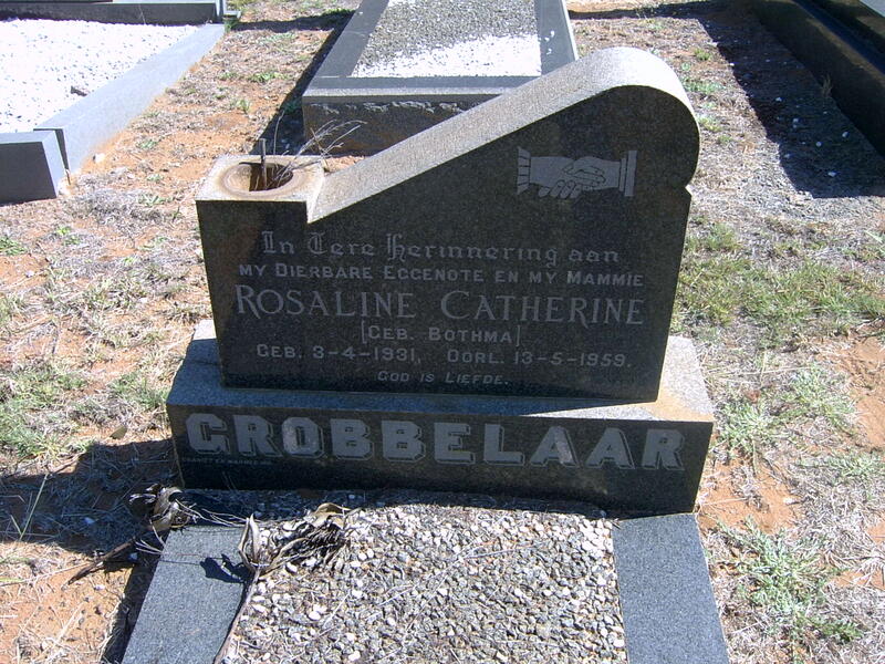 GROBBELAAR Rosaline Catherine nee BOTHMA 1931-1959