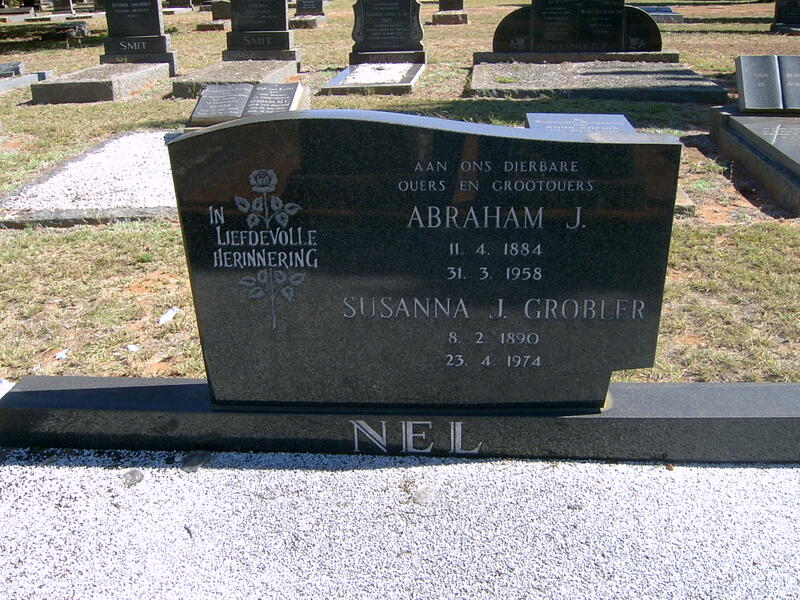 NEL Abraham J. 1884-1958 & Susanna J. GROBLER 1890-1974