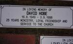 HOBE David 1949-1998