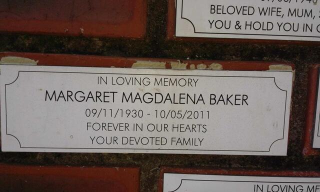 BAKER Margaret Magdalena 1930-2011