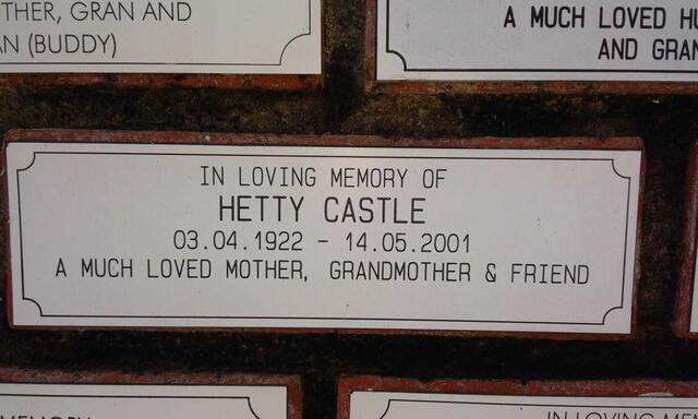 CASTLE Hetty 1922-2001