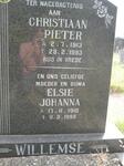 WILLEMSE Christiaan Pieter 1913-1993 & Elsie Johanna 1916-1998