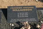 WILLIAMSON Fransien Johanna 1921-2004