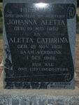 BEUKES Johanna Aletta 1950-1962 :: BEUKES Aletta Cathrina 1951-1962
