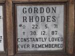 RHODES Gordon 1971-1987