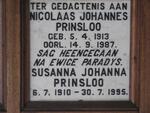 PRINSLOO Nicolaas Johannes 1913-1987 & Susanna Johanna 1910-1995